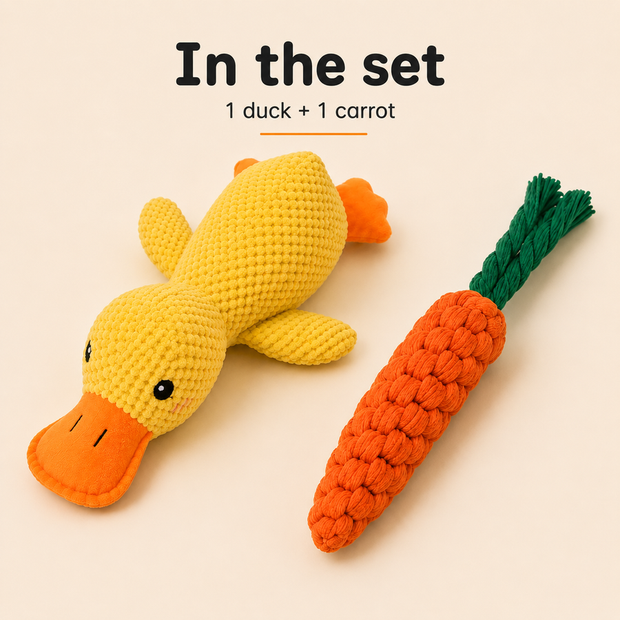 Canard jaune au crochet